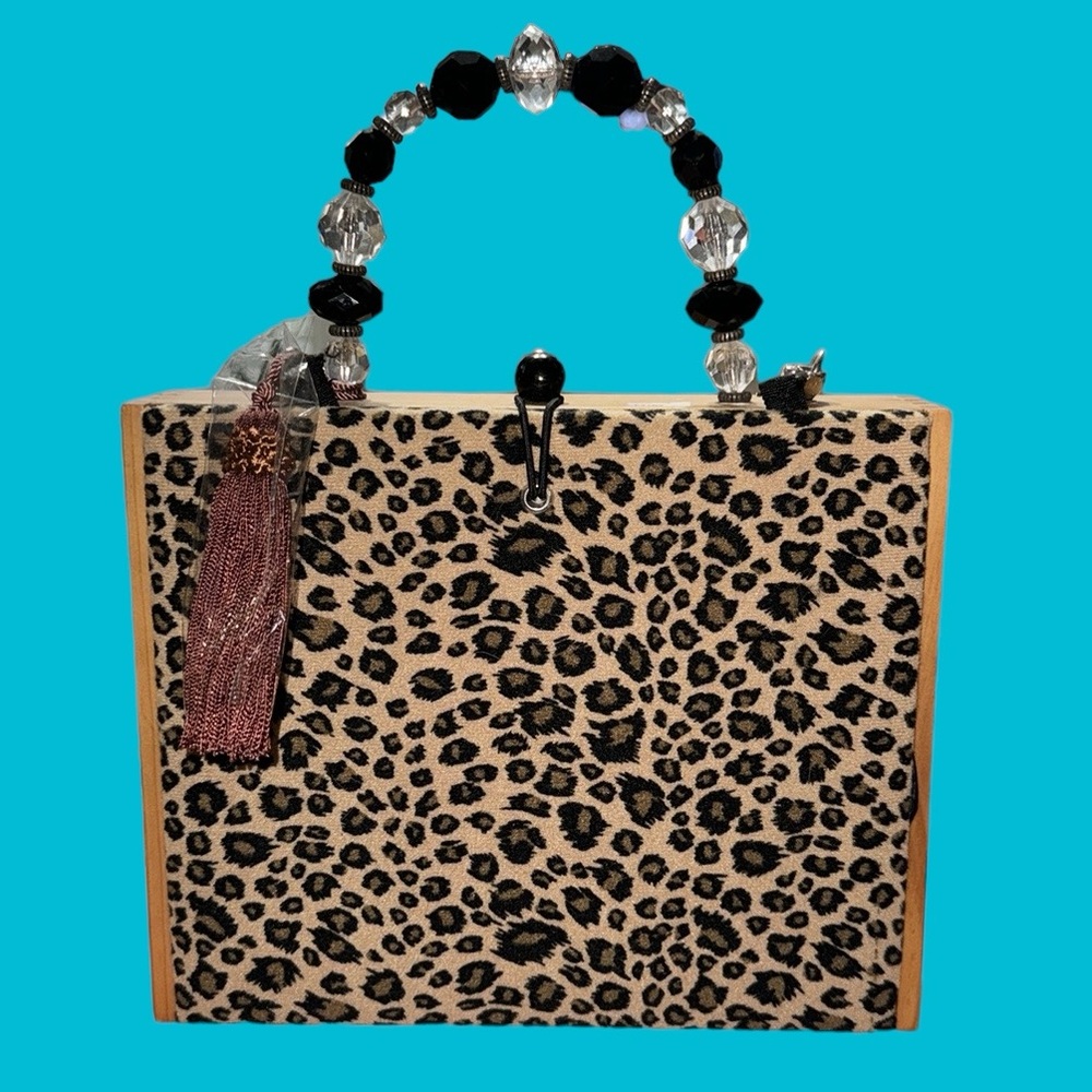 VINTAGE COLLECTION LA MONTANA‎ CUBAN CIGARS LEOPARD HANDBAG MADE BY HAND